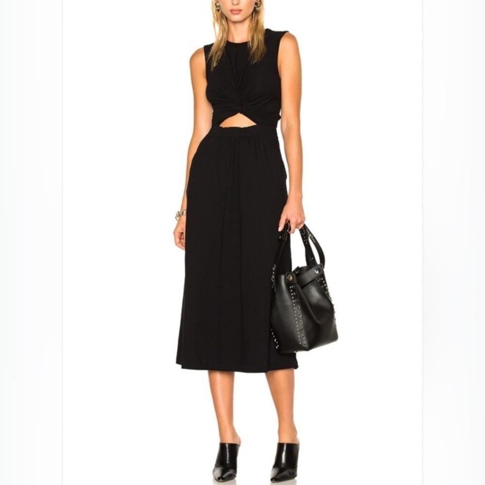 ALEXANDER WANG Cotton Jersey Twist Front Muscle Dress Medium